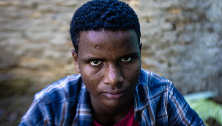 Birhane Haile, became a UXO victim when he was 16